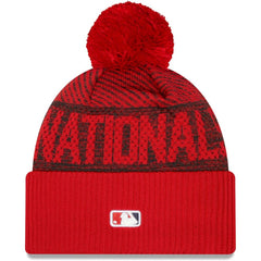 Washington Nationals New Era Authentic Collection Sport Cuffed Knit Hat with Pom | MLB Sale