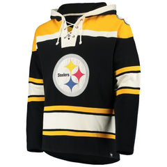 Pittsburgh Steelers 47 brand '47 Lacer V-Neck Pullover Hoodie