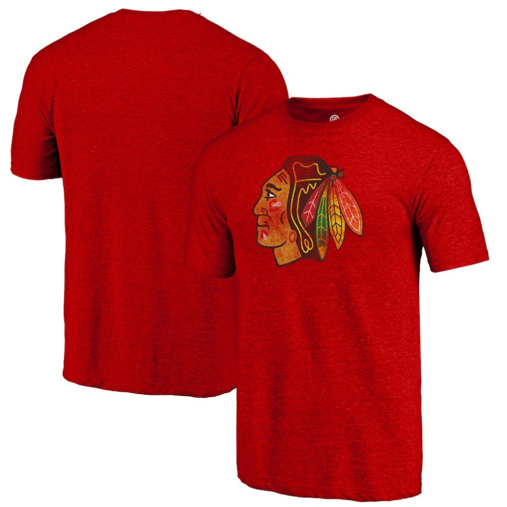 Chicago Blackhawks Distressed Tri-Blend T-Shirt Sale