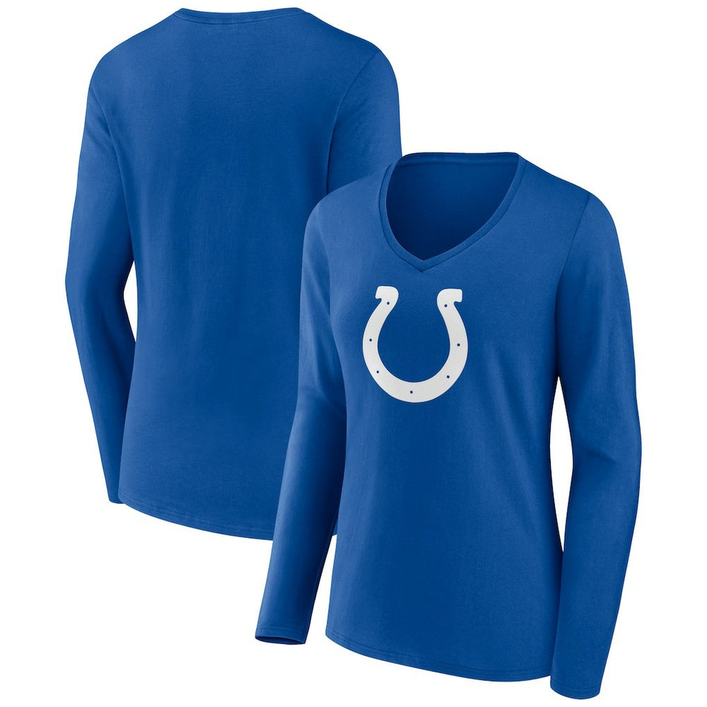 Indianapolis Colts Women's Primary Team Logo Long Sleeve V-Neck T-Shirt