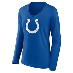 Indianapolis Colts Women's Primary Team Logo Long Sleeve V-Neck T-Shirt
