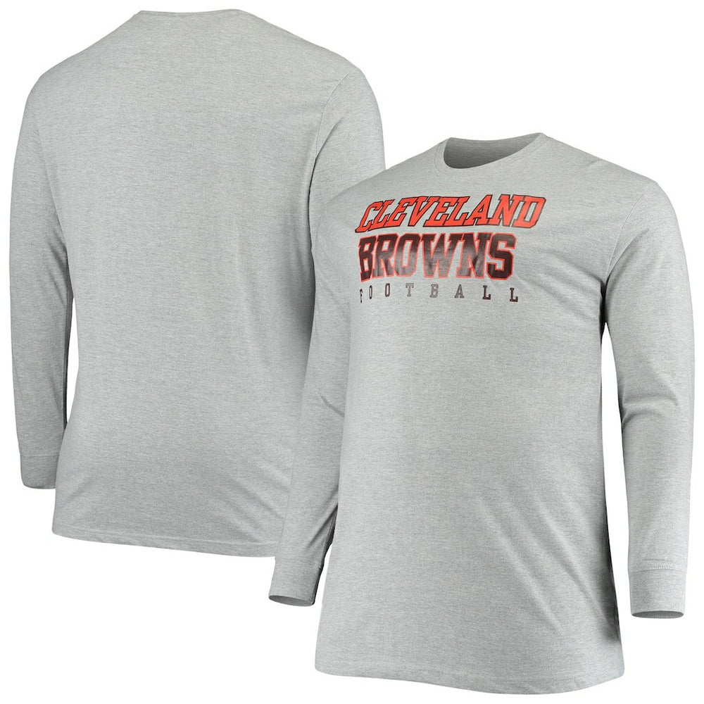 Cleveland Browns Fanatics Big & Tall Practice Long Sleeve T-Shirt