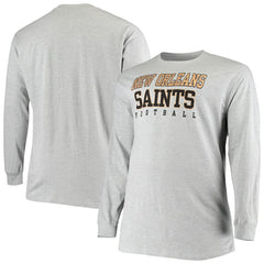 New Orleans Saints Fanatics Big & Tall Practice Long Sleeve T-Shirt