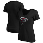 Atlanta Falcons Women's Midnight Mascot Logo V-Neck T-Shirt