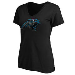Carolina Panthers Women's Midnight Mascot Logo V-Neck T-Shirt