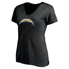 Los Angeles Chargers Women's Midnight Mascot Logo V-Neck T-Shirt