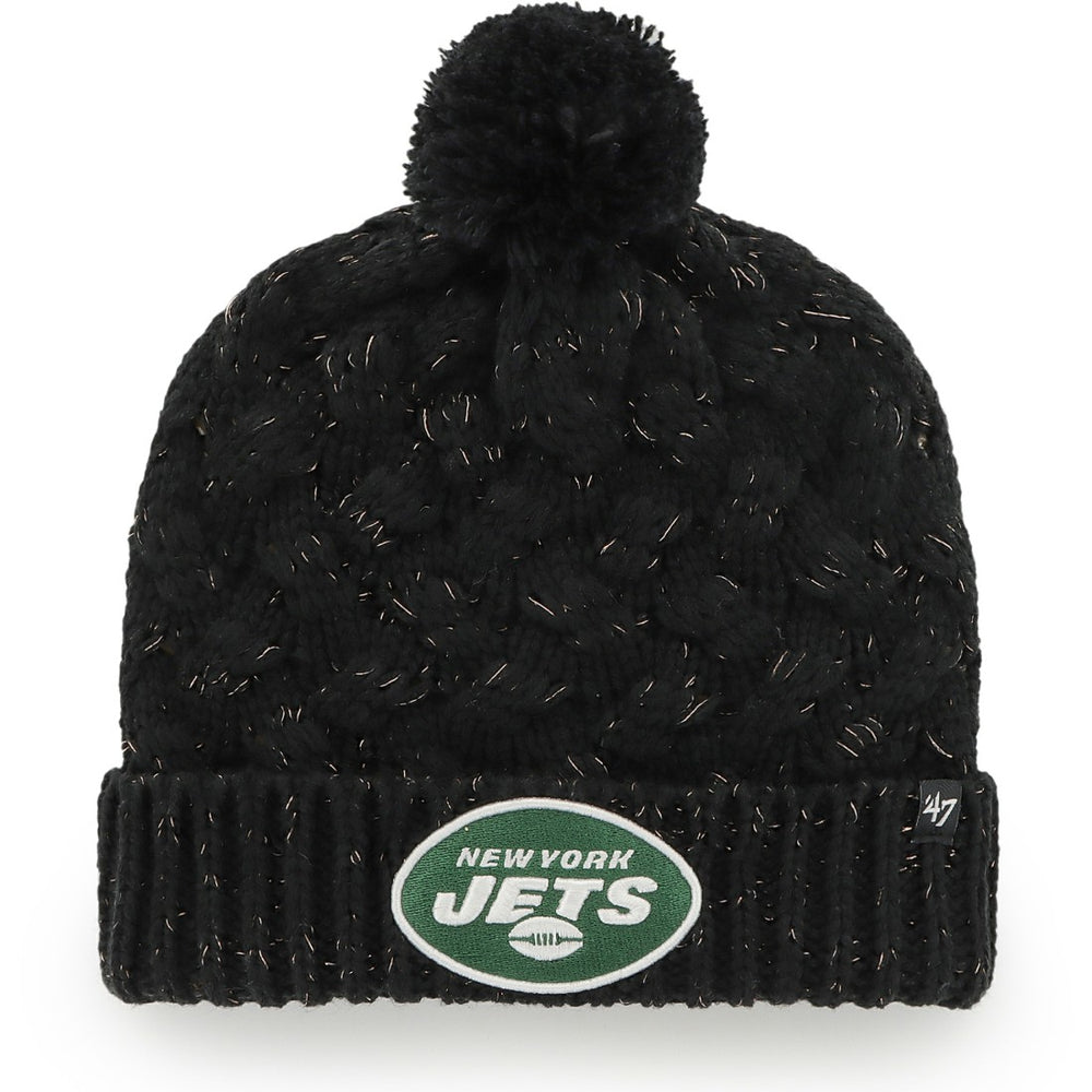 New York Jets 47 brand '47 Women's Fiona Logo Cuffed Knit Hat with Pom