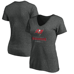 Tampa Bay Buccaneers Women's Team Lockup V-Neck T-Shirt