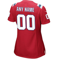 New England Patriots Women's Alternate Custom Jersey - Red