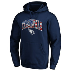 Arizona Cardinals Banner Wave Fitted Pullover Hoodie