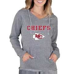 Kansas City Chiefs Concepts Sport Women's Mainstream Tri-Blend Raglan Hoodie V-Neck Top