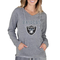 Las Vegas Raiders Concepts Sport Women's Mainstream Tri-Blend Raglan Hoodie V-Neck Top