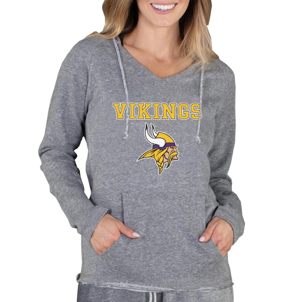 Minnesota Vikings Concepts Sport Women's Mainstream Tri-Blend Raglan Hoodie V-Neck Top