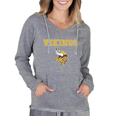 Minnesota Vikings Concepts Sport Women's Mainstream Tri-Blend Raglan Hoodie V-Neck Top