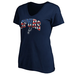 San Antonio Spurs Women's Banner Wave V-Neck T-Shirt For Sale
