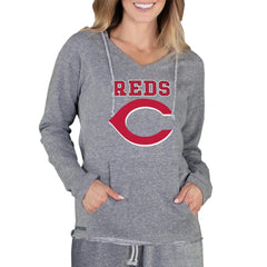 Cincinnati Reds Concepts Sport Women's Mainstream Terry Long Sleeve Hoodie Top | MLB Outlet