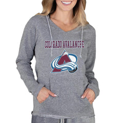 Colorado Avalanche Concepts Sport Women's Mainstream Terry Tri-Blend Long Sleeve Hooded Top On Sale