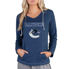 Vancouver Canucks Concepts Sport Women's Mainstream Terry Tri-Blend Long Sleeve Hooded Top Online