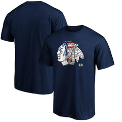 Chicago Blackhawks Banner Wave Logo T-Shirt Sale