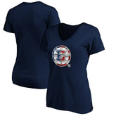 Boston Bruins Women's Banner Wave Logo V-Neck T-Shirt T-Shirt Sale