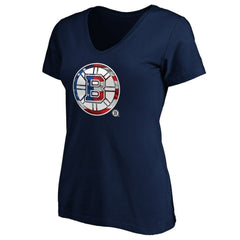 Boston Bruins Women's Banner Wave Logo V-Neck T-Shirt T-Shirt Sale