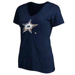 Dallas Stars Women's Banner Wave Logo V-Neck T-Shirt T-Shirt For Sale