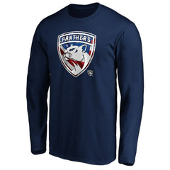 Florida Panthers Banner Wave Logo Long Sleeve T-Shirt Outlet