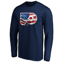 Philadelphia Flyers Banner Wave Logo Long Sleeve T-Shirt Discount