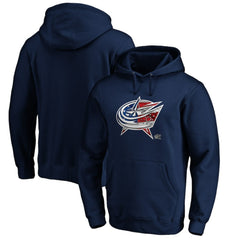 Columbus Blue Jackets Banner Wave Logo Pullover Hoodie Discount