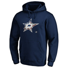 Dallas Stars Banner Wave Logo Pullover Hoodie Outlet