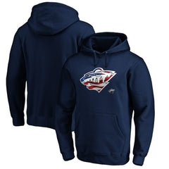Minnesota Wild Banner Wave Logo Pullover Hoodie On Sale