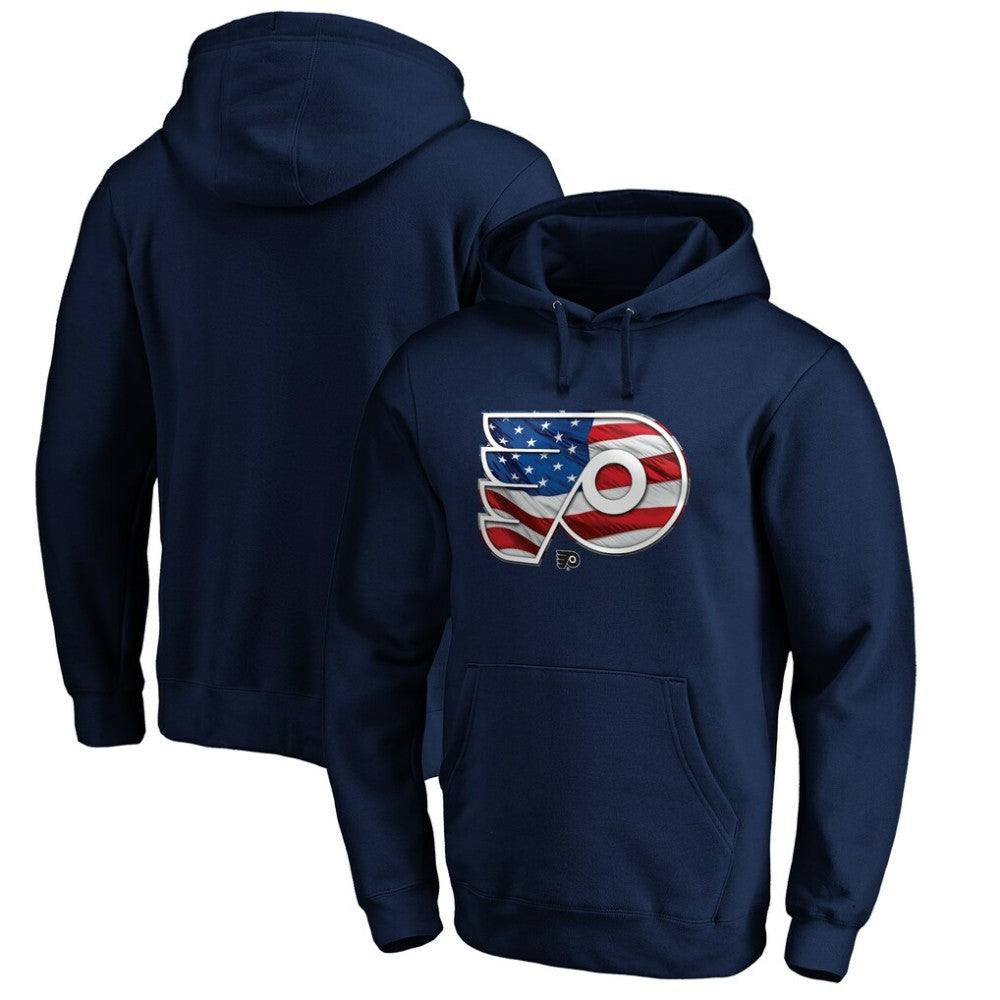 Philadelphia Flyers Banner Wave Logo Pullover Hoodie Discount