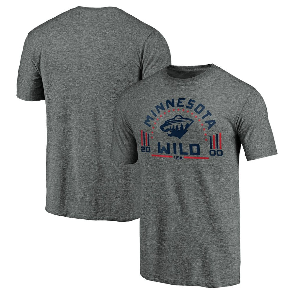 Minnesota Wild Team Freedom Tri-Blend T-Shirt On Sale