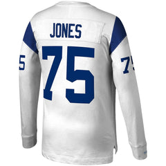 Los Angeles Rams Mitchell & Ness Deacon Jones Throwback Retired Player Name & Number Long Sleeve Top