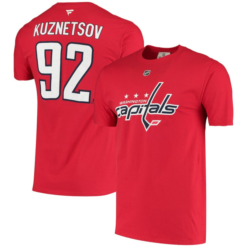 Evgeny Kuznetsov Washington Capitals Fanatics Name & Number T-Shirt For Sale