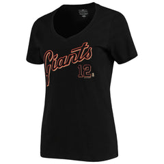 Joe Panik San Francisco Giants 5th & Ocean by New Era Women's Script Name and Number V-Neck T-Shirt Black | MLB Online