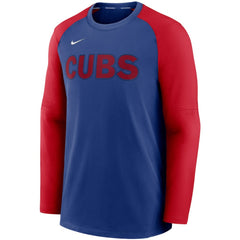Chicago Cubs Nike Authentic Collection Pregame Performance Raglan Pullover Sweatshirt | MLB New