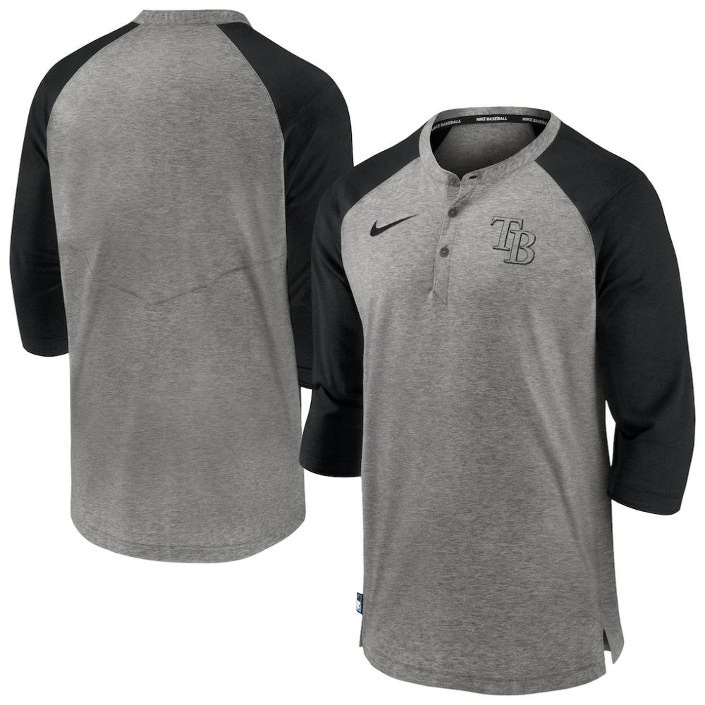 Tampa Bay Rays Nike Authentic Collection Flux Henley Raglan 3/4-Sleeve T-Shirt | MLB Near me