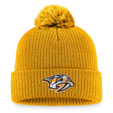 Nashville Predators Fanatics Primary Logo Cuffed Knit Hat with Pom Online
