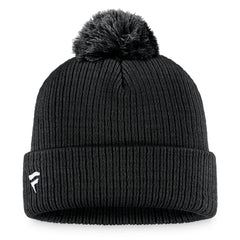 Pittsburgh Penguins Fanatics Primary Logo Cuffed Knit Hat with Pom On Sale