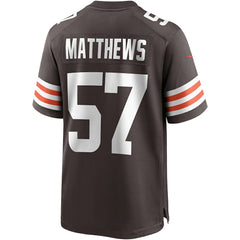 Cleveland Browns Nike Clay Matthews Game Retired Player Jersey