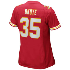 Kansas City Chiefs Nike Christian Okoye Women's Game Retired Player Jersey
