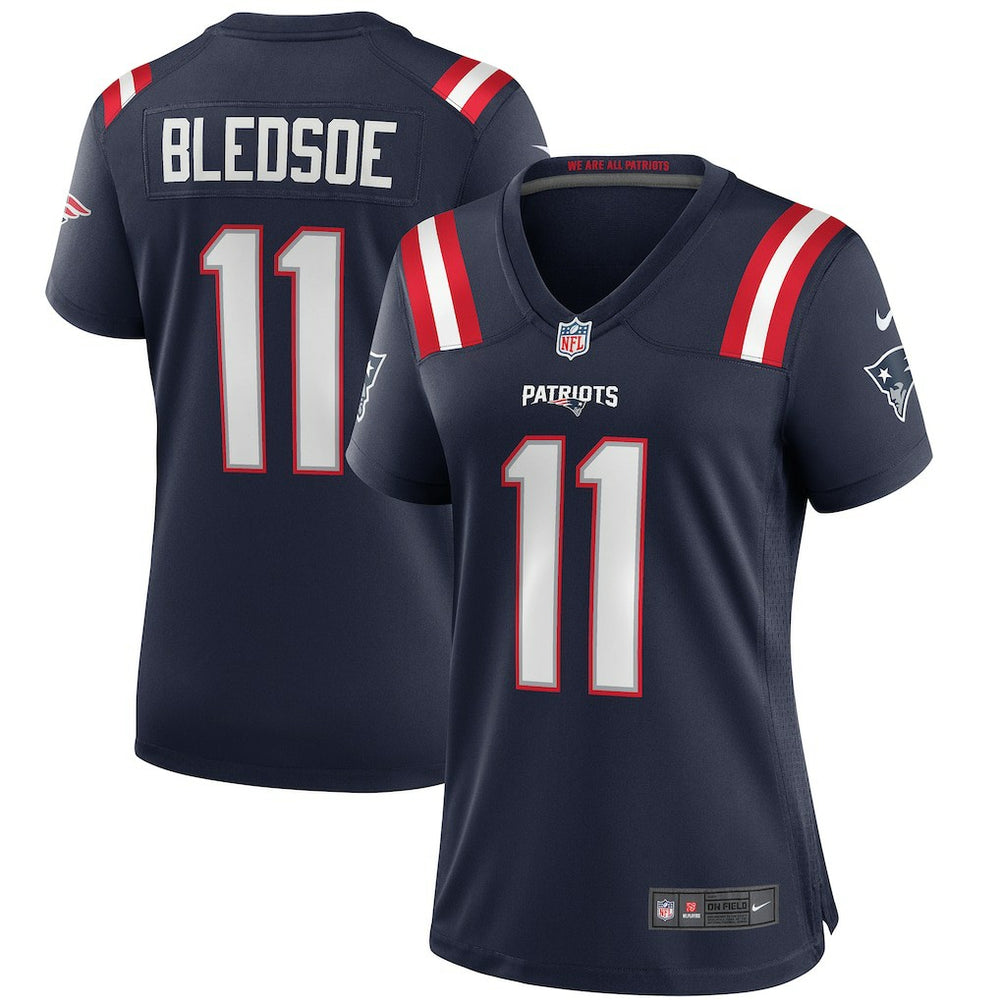 New England Patriots Nike Drew Bledsoe Women's Game Retired Player Jersey
