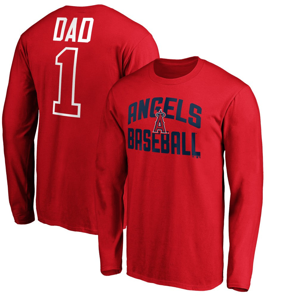 Los Angeles Angels Father's Day #1 Dad Long Sleeve T-Shirt | MLB Near me