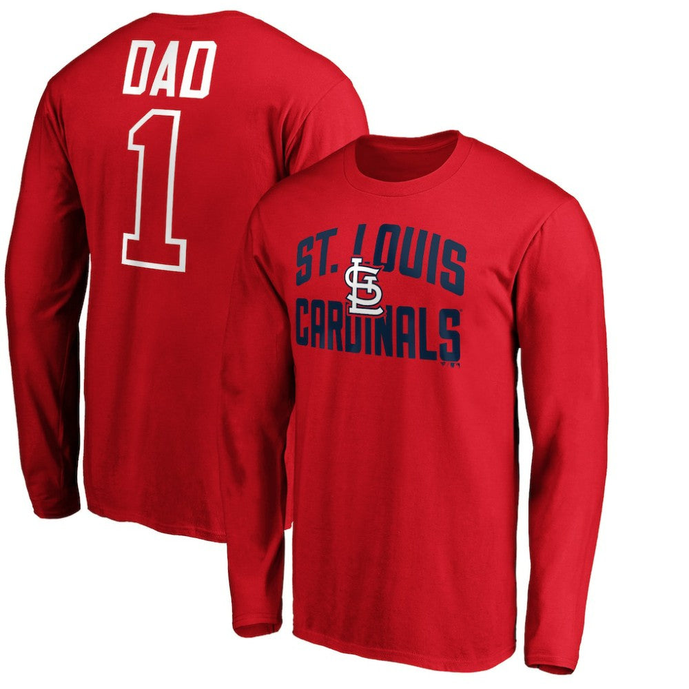 St. Louis Cardinals Father's Day #1 Dad Long Sleeve T-Shirt | MLB Online