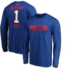 Buffalo Bills #1 Dad Long Sleeve Team Logo T-Shirt