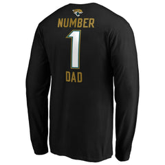 Jacksonville Jaguars #1 Dad Long Sleeve Team Logo T-Shirt