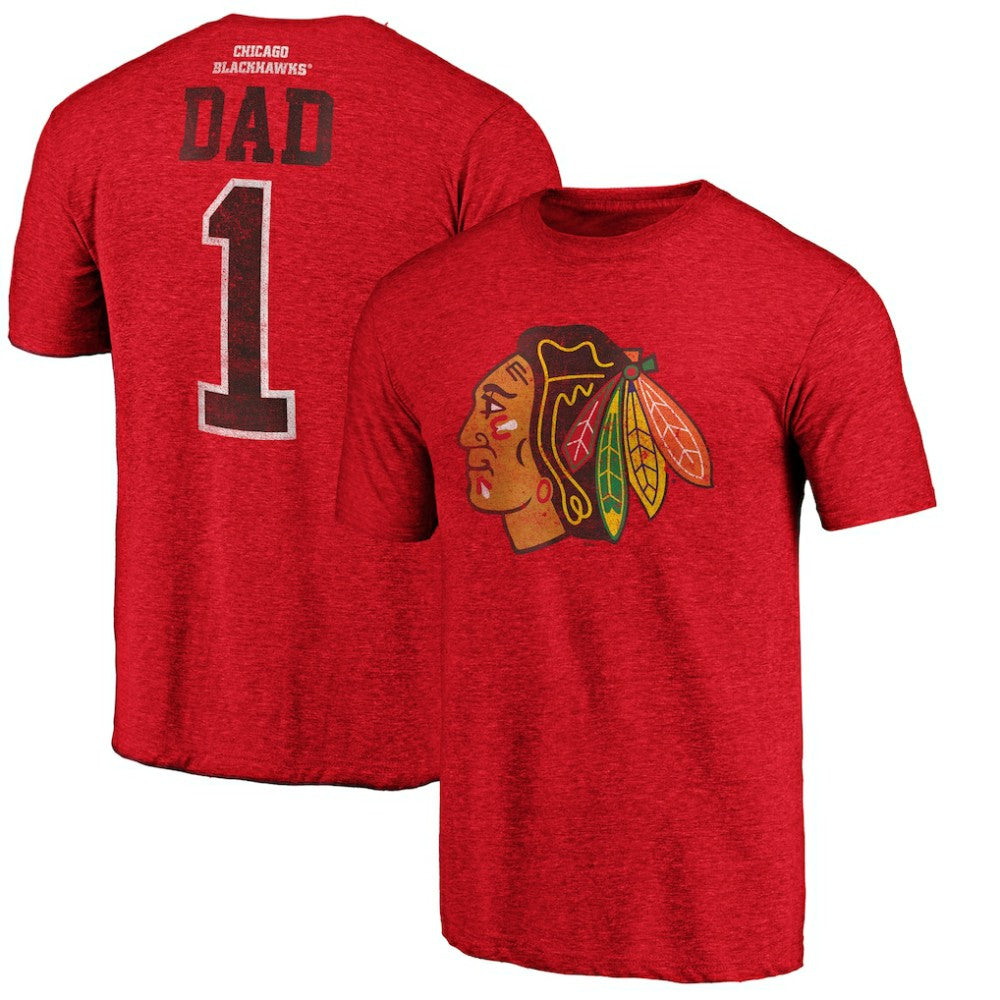 Chicago Blackhawks Greatest Dad Tri-Blend T-Shirt Online