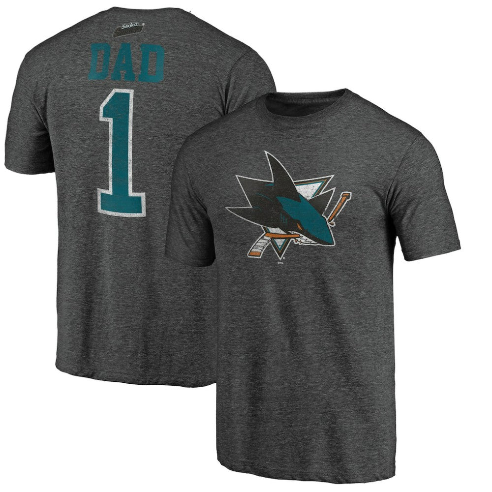 San Jose Sharks Greatest Dad Tri-Blend T-Shirt For Sale