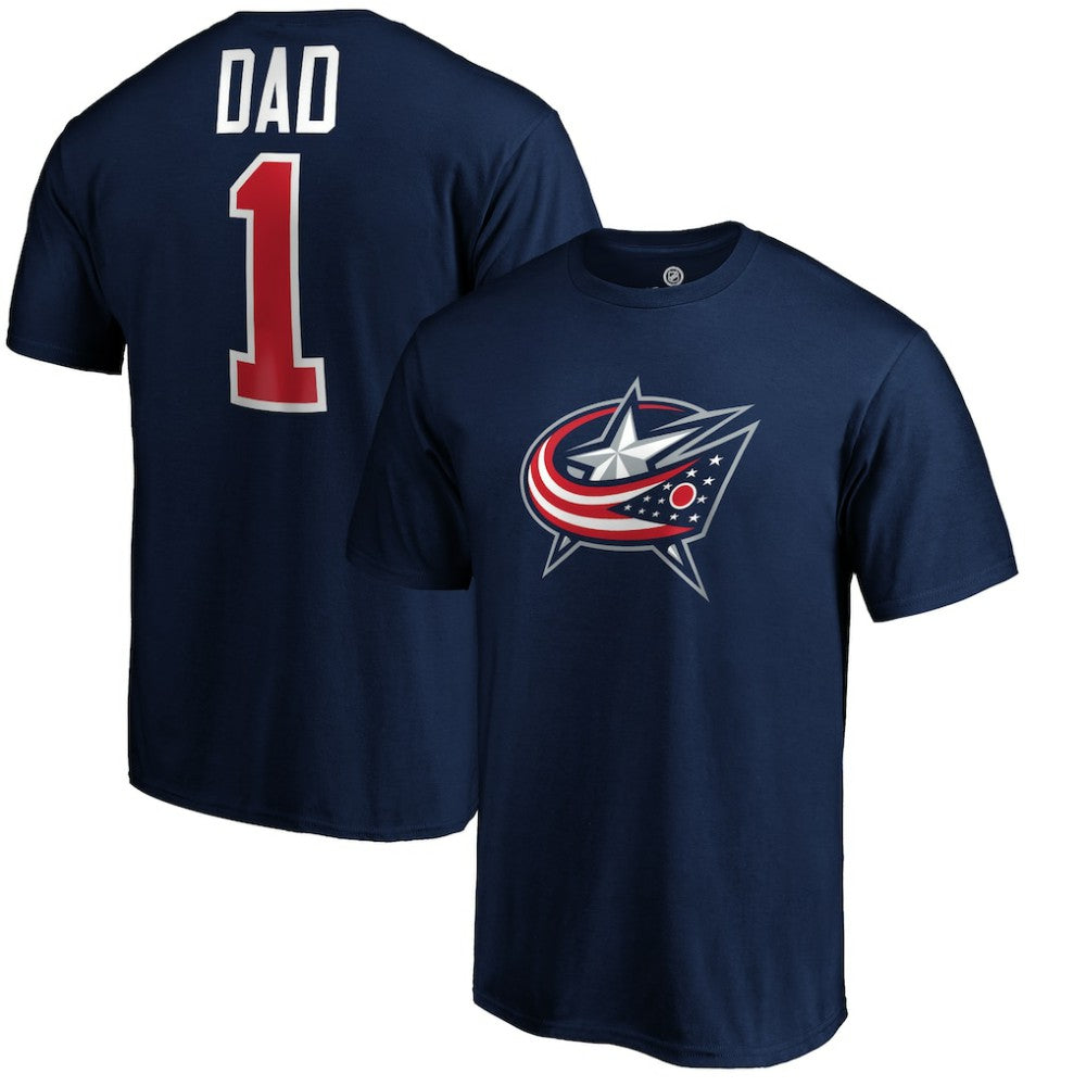 Columbus Blue Jackets #1 Dad T-Shirt For Sale